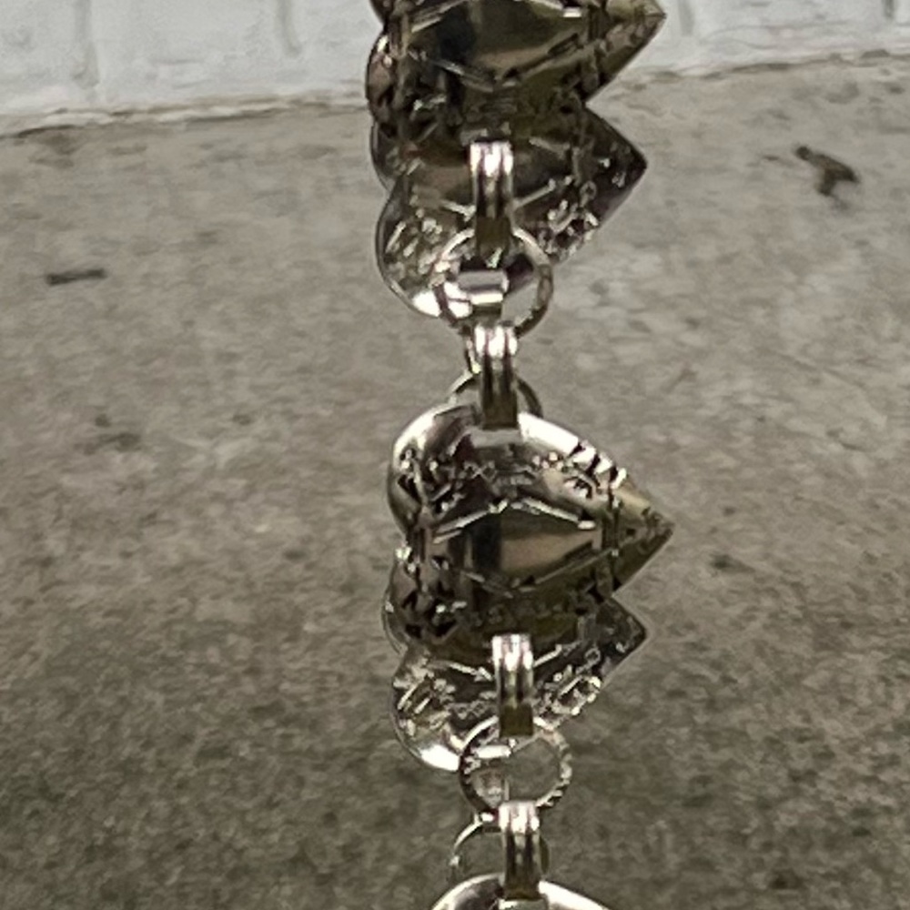 Vintage metal heart chain belt